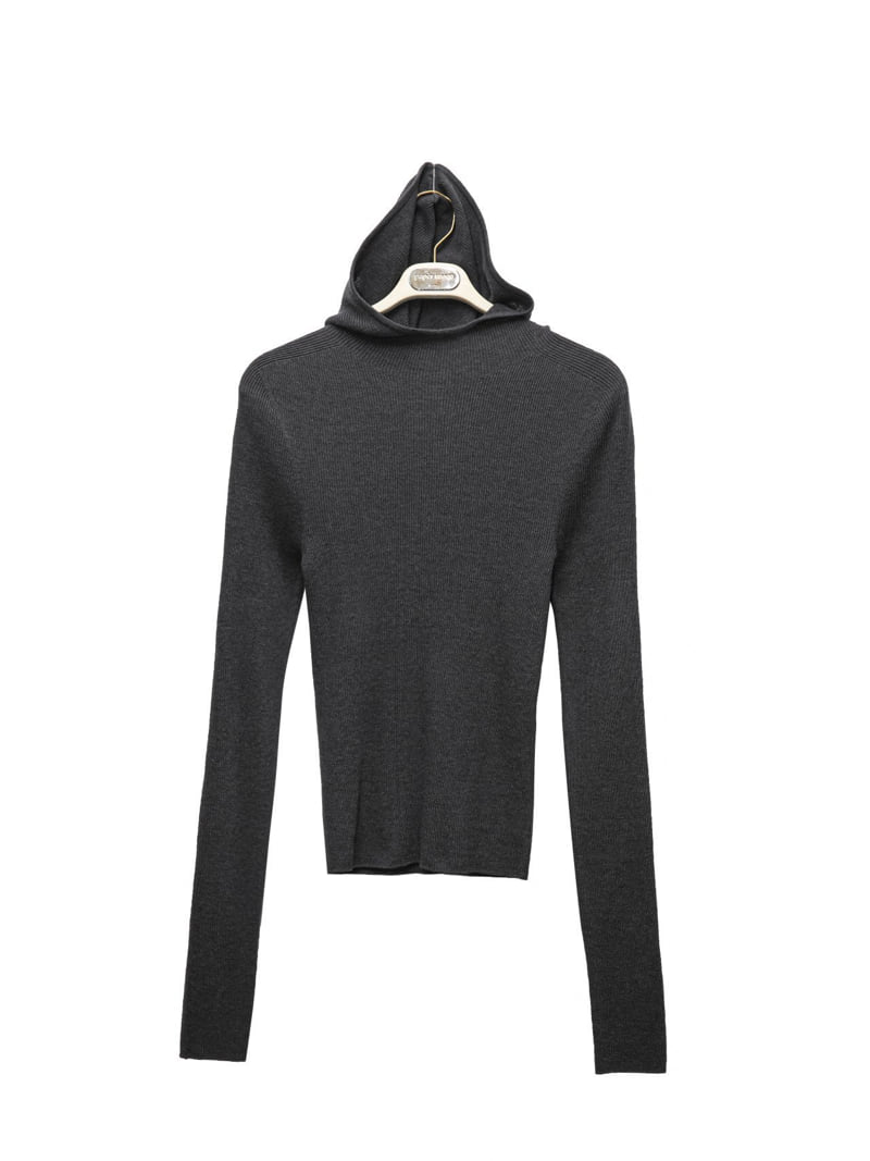Paper Moon - Korean Women Fashion - #momslook - Wholegarment Hooded Knit Top - 2