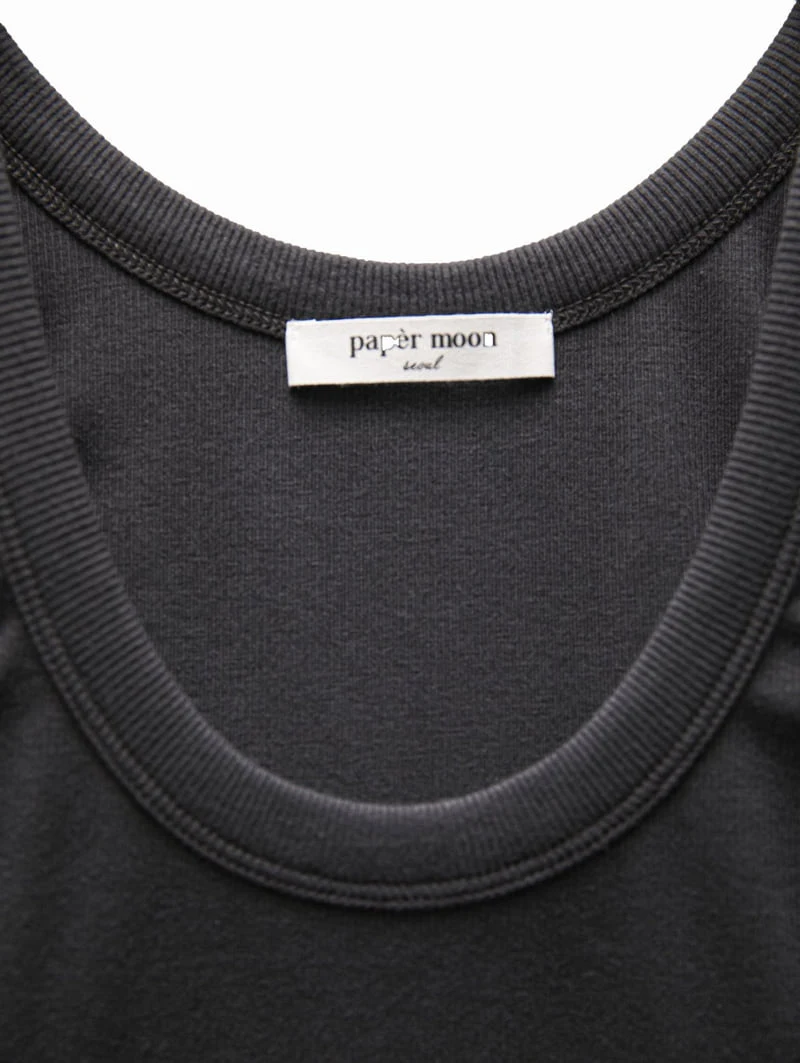Paper Moon - Korean Women Fashion - #momslook - Sleeveless Rib Jersey Tank Top - 5