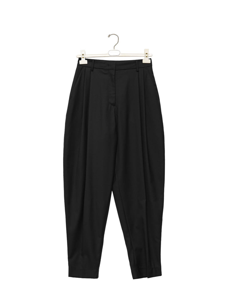 Paper Moon - Korean Women Fashion - #momslook - Double Pintuck Wool Baggy Slacks - 3