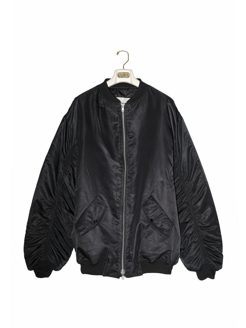 Paper Moon - Korean Women Fashion - #momslook - Super Oversized Two Way Zipper MA-1 Bomber Jacket - 12