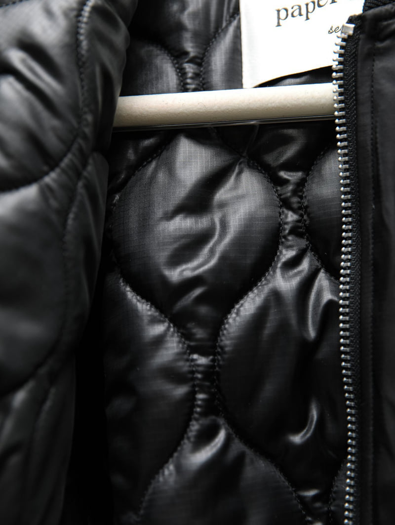 Paper Moon - Korean Women Fashion - #momslook - Heavy Twill Nylon Cropped Balloon MA-1 Flight Jacket - 8