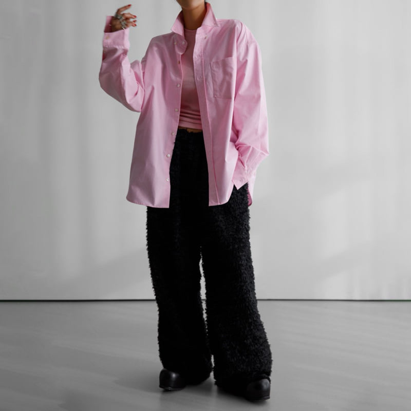 Paper Moon - Korean Women Fashion - #momslook - Oxford Cotton Button Down Shirt - 5