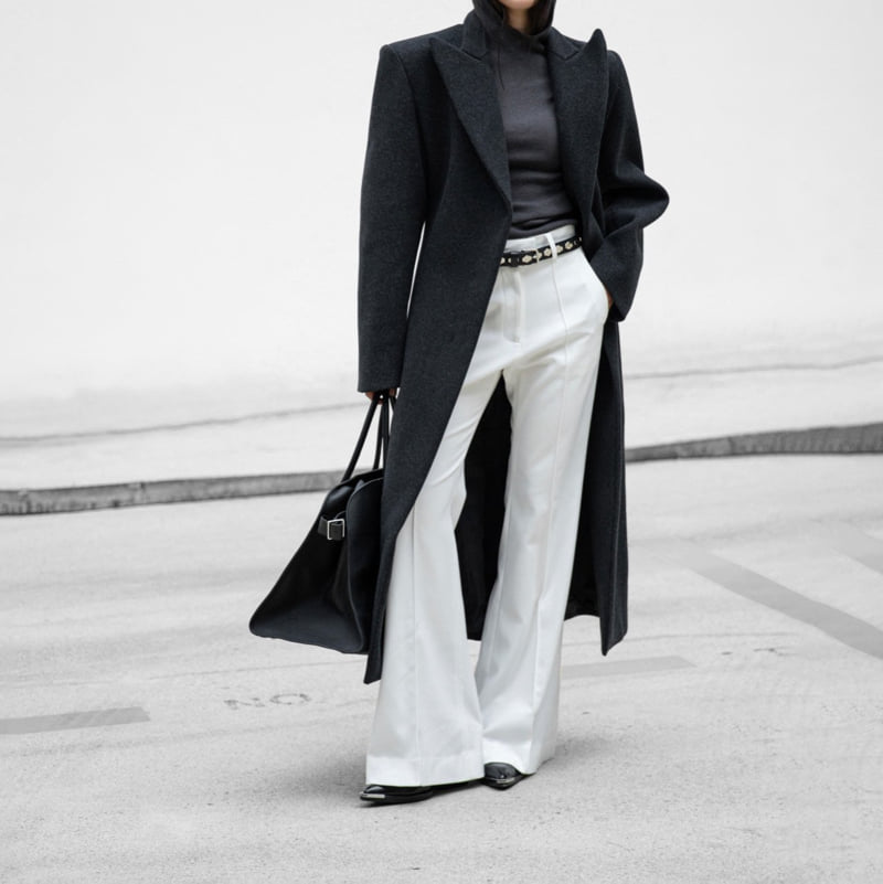 Paper Moon - Korean Women Fashion - #momslook - Front Crease Pintuck Flared Pants - 9