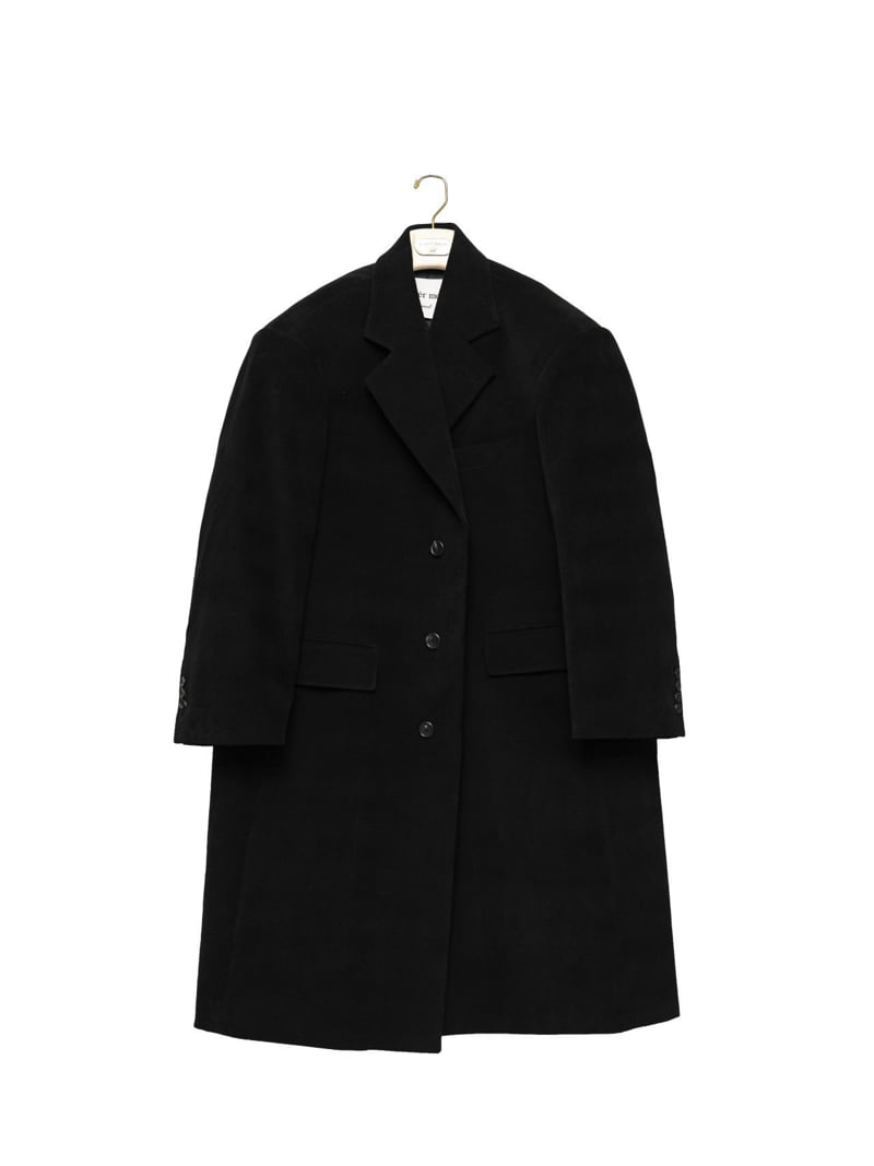 Paper Moon - Korean Women Fashion - #momslook - Oversized Hidden Button Single Dobby Coat - 6