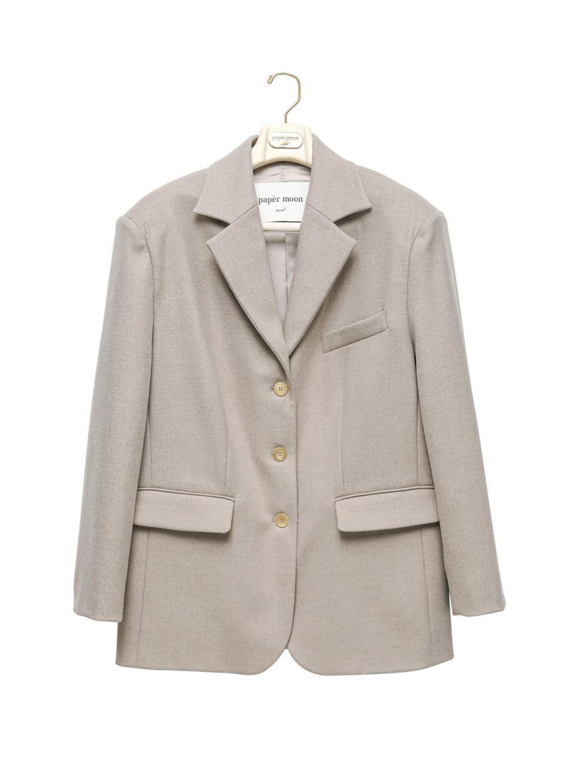 Paper Moon - Korean Women Fashion - #momslook - Flannel Wool Set-up Tailored Blazer - 12