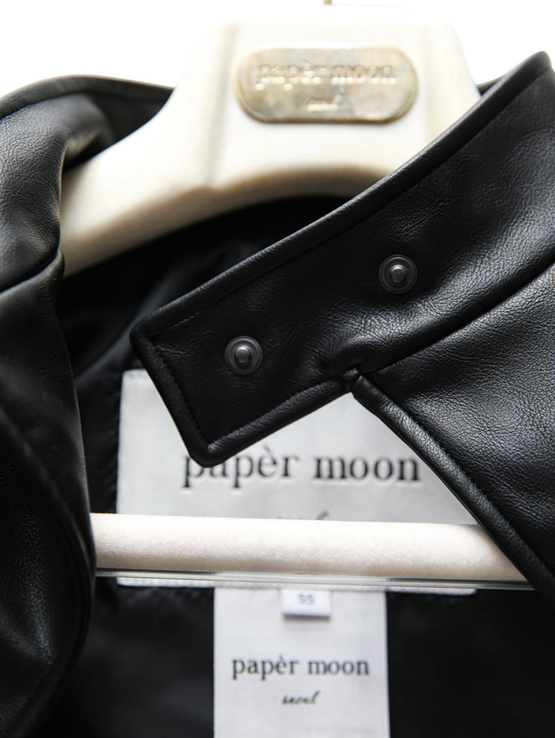 Paper Moon - Korean Women Fashion - #momslook - Vegan Leather Cropped Bolero Jacket - 9