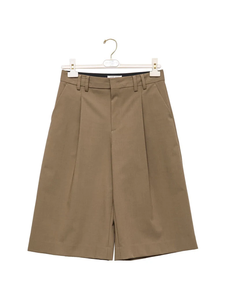Paper Moon - Korean Women Fashion - #momslook - Classic Wide Fit Bermuda Trouswers - 10