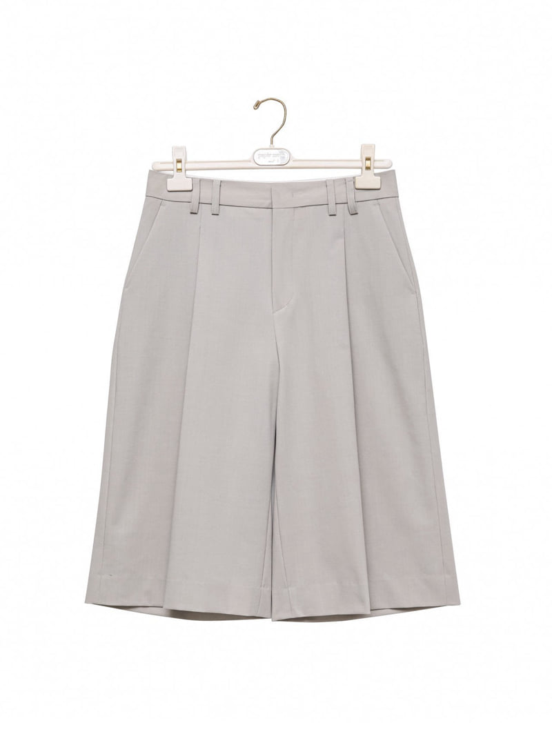 Paper Moon - Korean Women Fashion - #momslook - Classic Wide Fit Bermuda Trouswers - 8