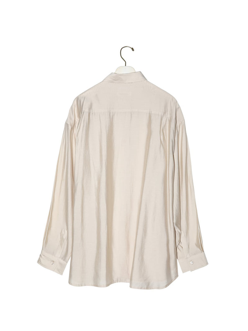 Paper Moon - Korean Women Fashion - #thelittlethings - Sheer Silky Classic Button Down Shirt - 4