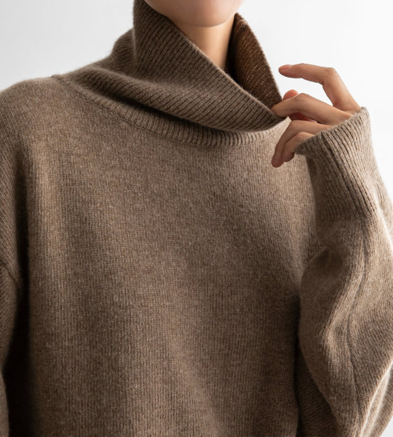 Paper Moon - Korean Women Fashion - #momslook - Classic Cashmere Blending Wool High Neck Knit Top