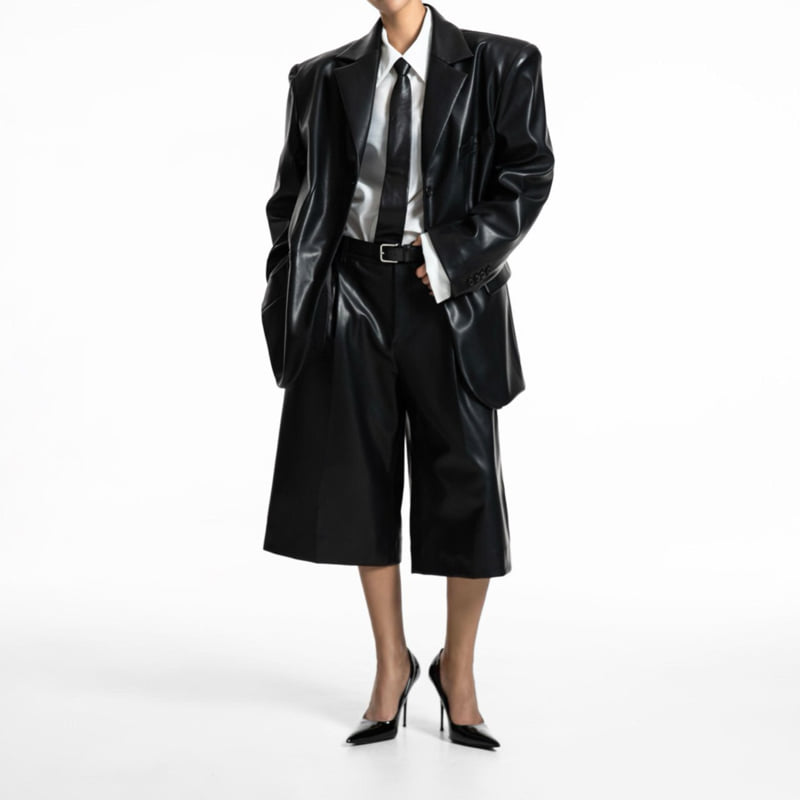 Paper Moon - Korean Women Fashion - #momslook - Classic Vegan Leather Tie - 2