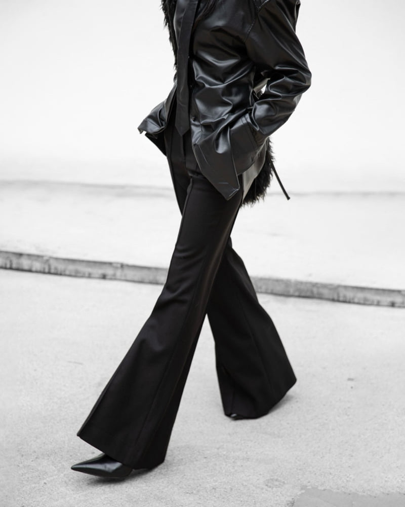 Paper Moon - Korean Women Fashion - #pursuepretty - Front Crease Pintuck Flared Pants - 3