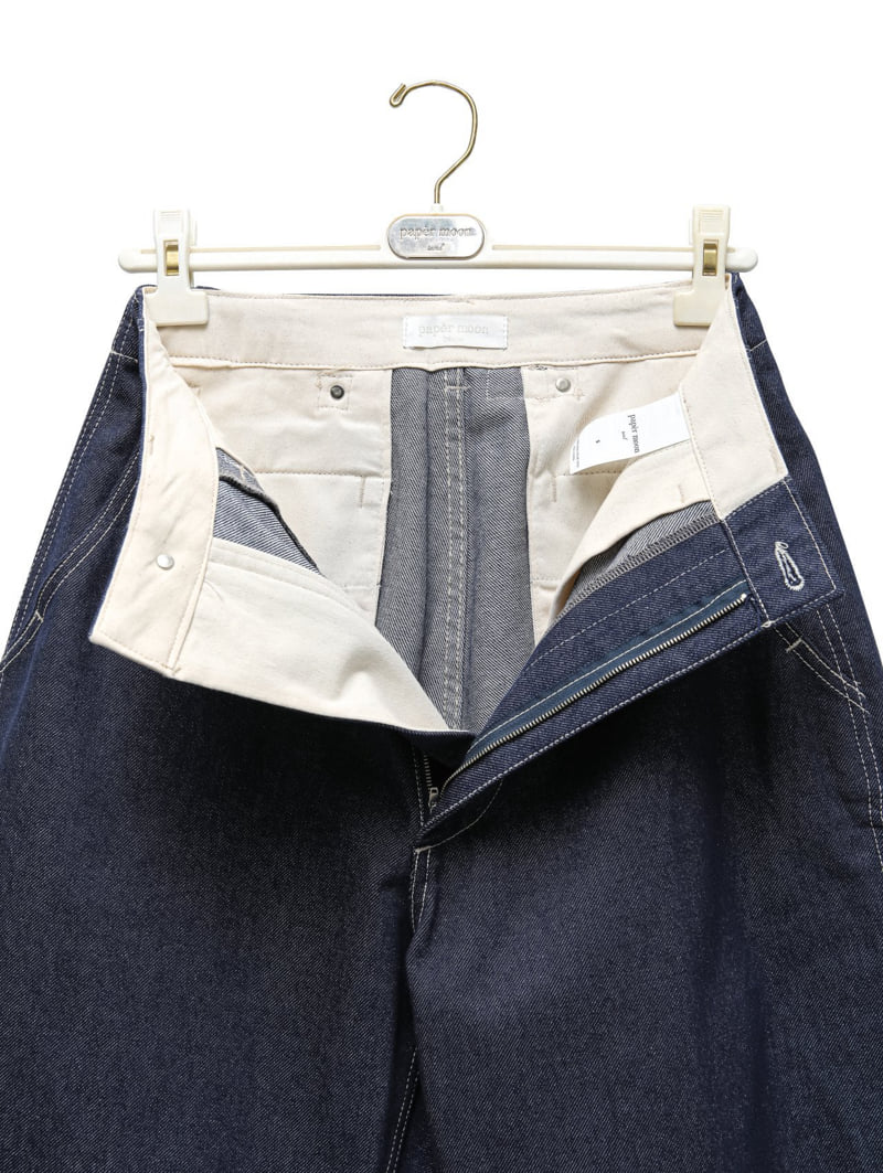 Paper Moon - Korean Women Fashion - #pursuepretty - Stitch Detail Wide Baggy Denim Pants - 10