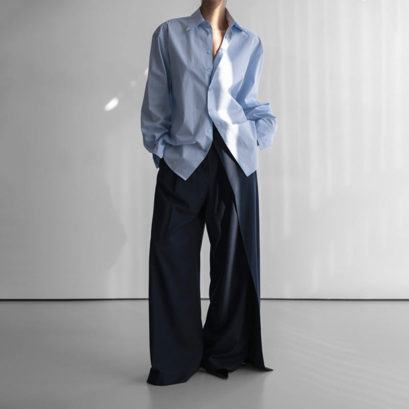 Paper Moon - Korean Women Fashion - #pursuepretty - Classic Premium Cotton Button Down Shirt - 2