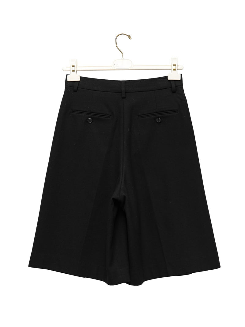 Paper Moon - Korean Women Fashion - #pursuepretty - Flannel Wool Set-up Bermuda Pants - 5