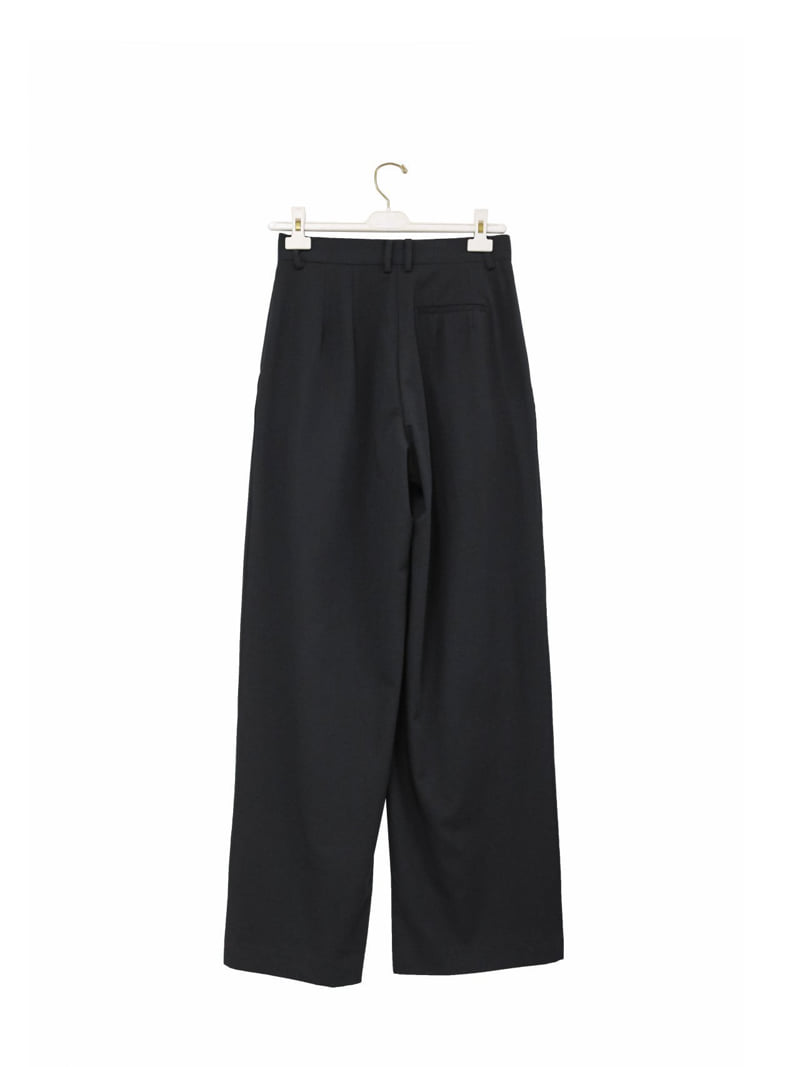 Paper Moon - Korean Women Fashion - #pursuepretty - Low Waist Double Pleats Wide Trousers - 6