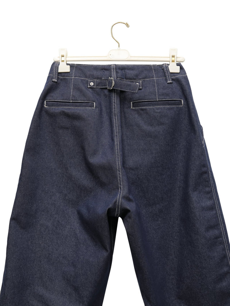 Paper Moon - Korean Women Fashion - #restrostyle - Stitch Detail Wide Baggy Denim Pants - 11