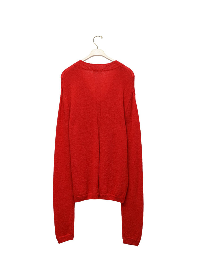Paper Moon - Korean Women Fashion - #romanticstyle - Alpaca Wool Deep V-neck Knit Top - 5