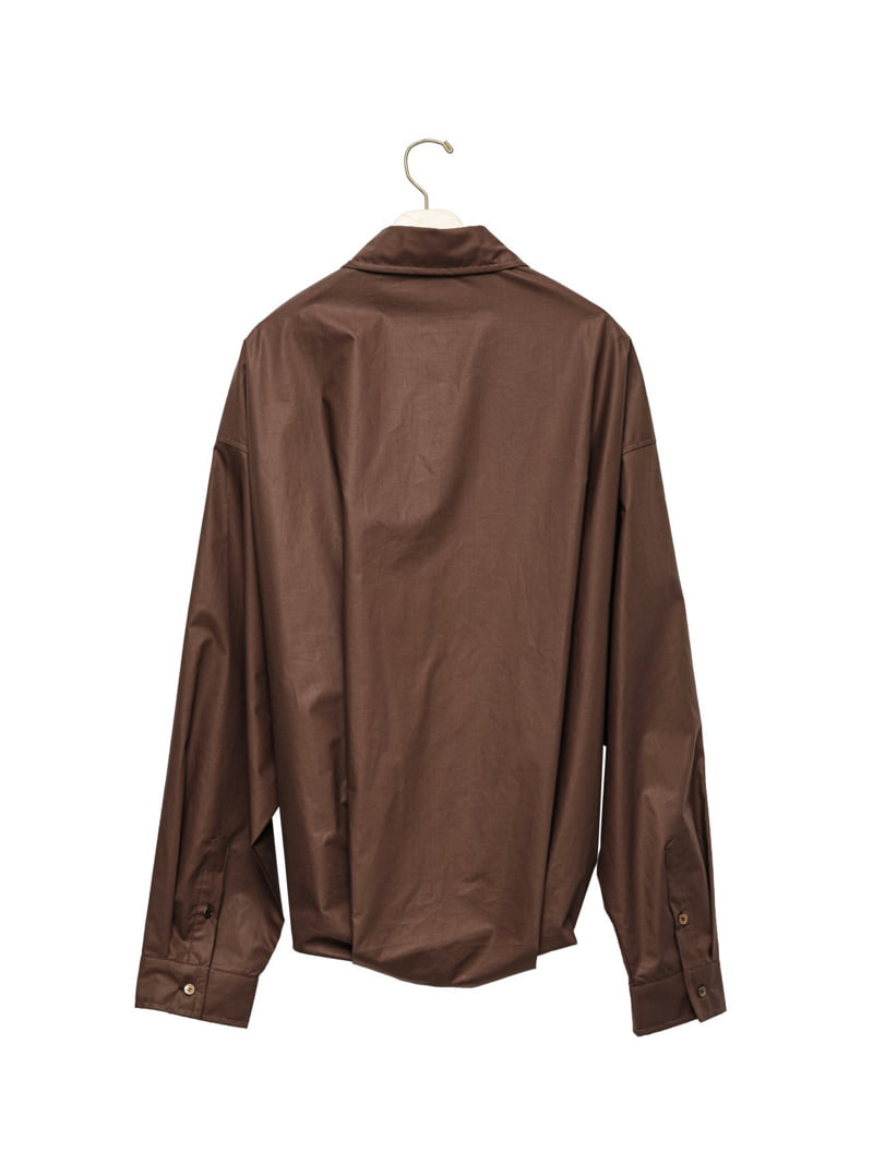 Paper Moon - Korean Women Fashion - #romanticstyle - Balloon Fit Volume Cotton Button Down Shirt - 2