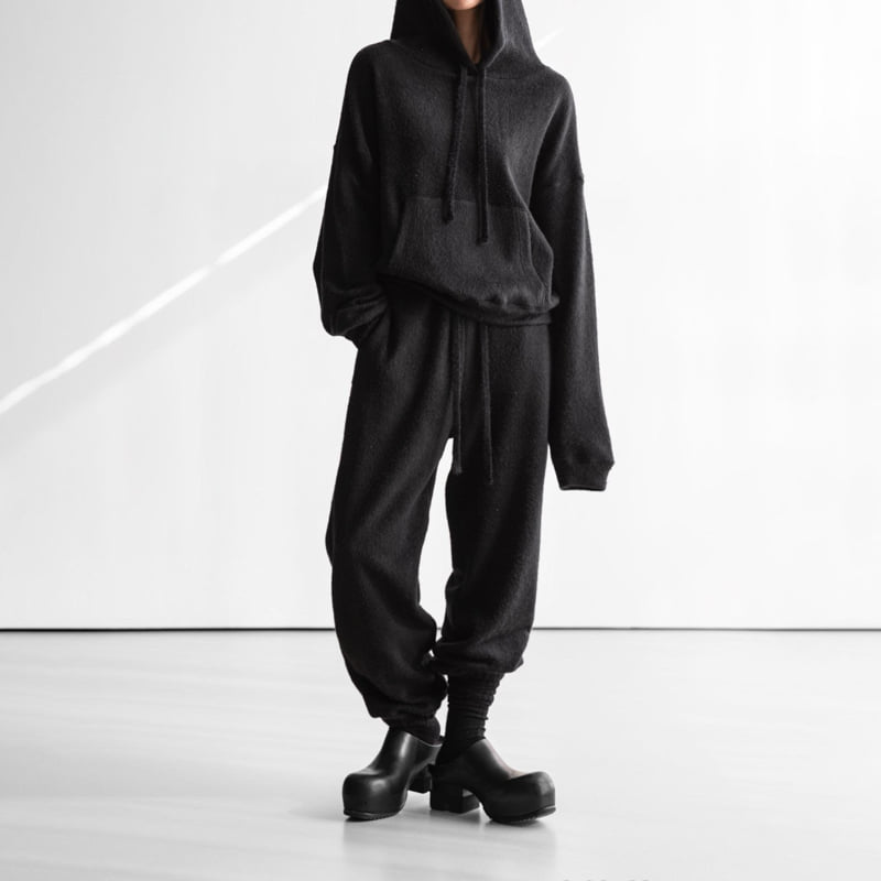 Paper Moon - Korean Women Fashion - #romanticstyle - Hairy Texture Cozy Jogger Pants