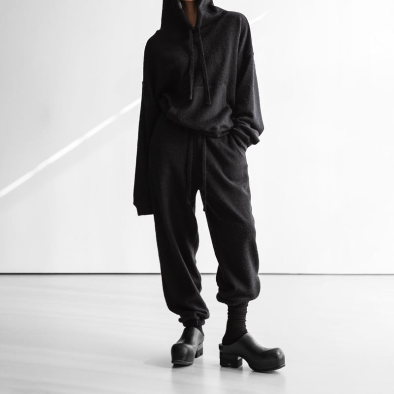 Paper Moon - Korean Women Fashion - #shopsmall - Hairy Texture Cozy Jogger Pants - 2