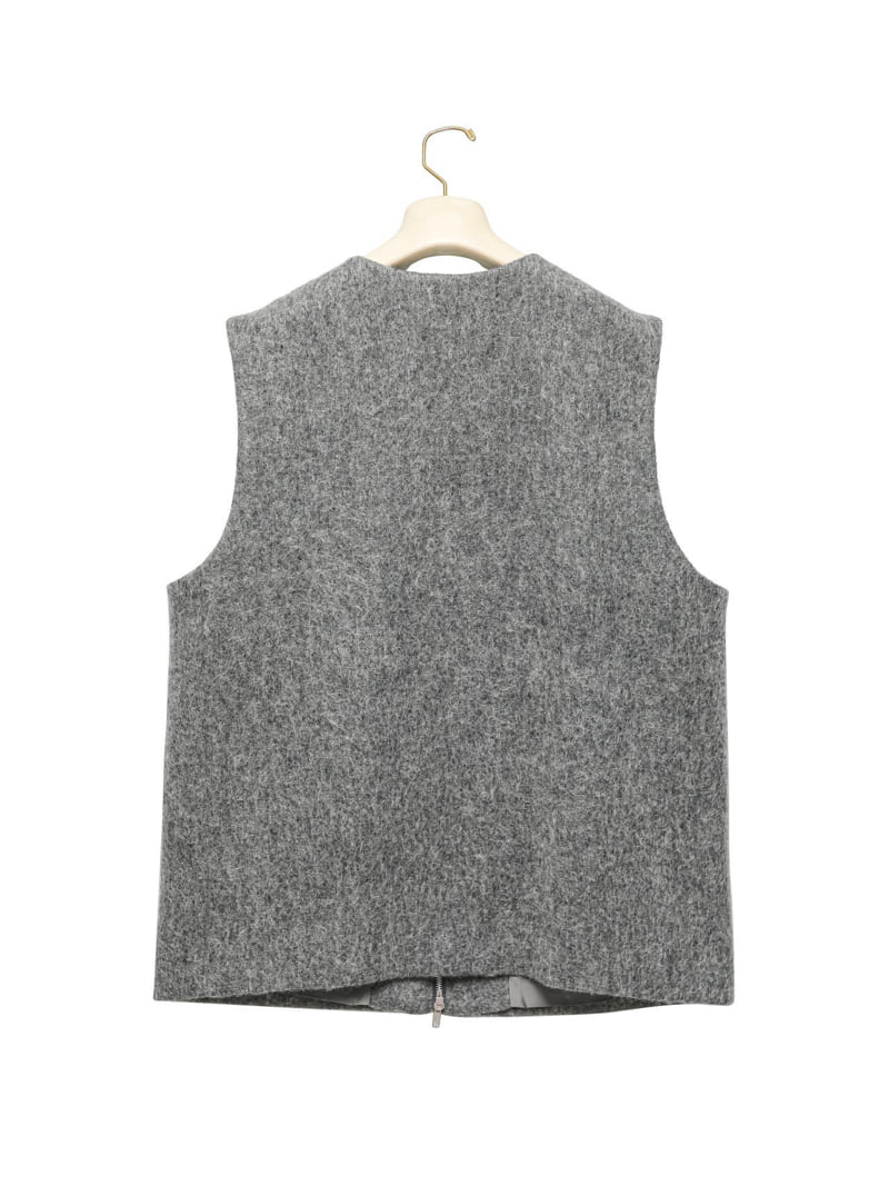 Paper Moon - Korean Women Fashion - #shopsmall - Alpaca Wool Zip-up Vest - 5