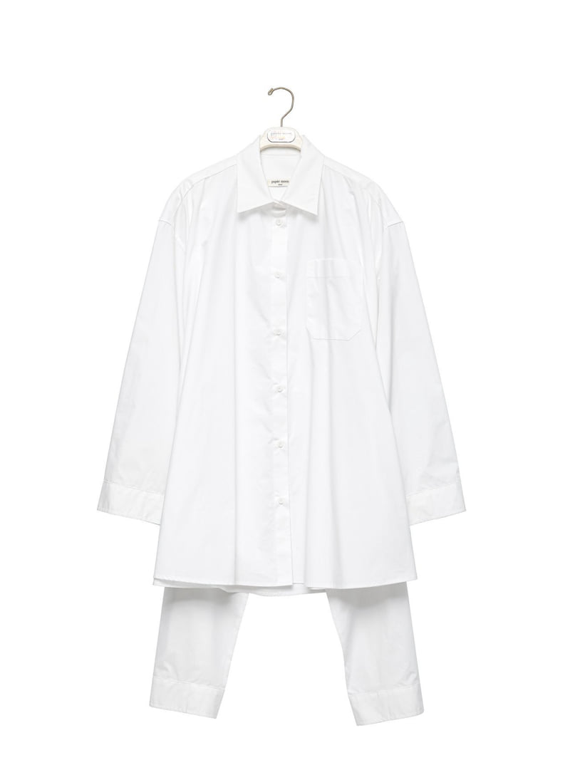 Paper Moon - Korean Women Fashion - #thatsdarling - Oversized Knot Sleeved Detail Button Down Shirt Dress - 6
