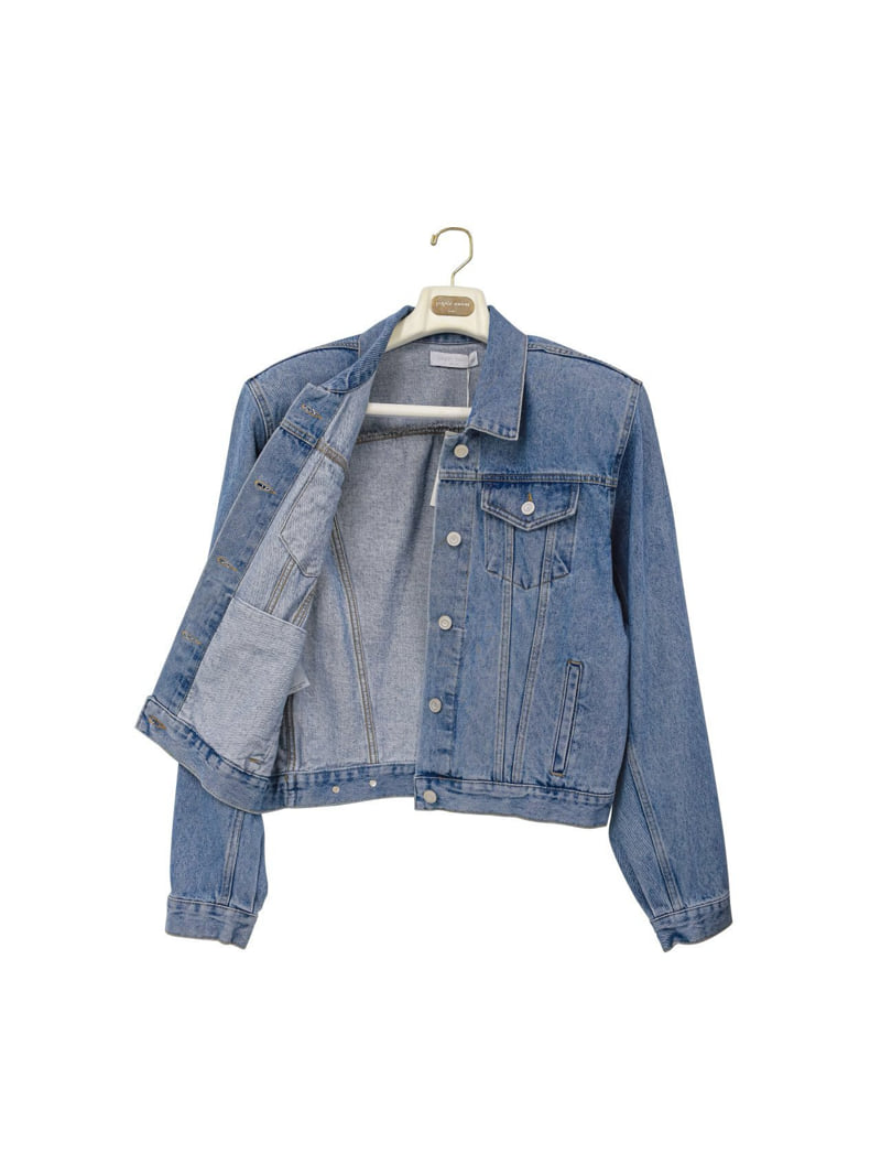 Paper Moon - Korean Women Fashion - #thatsdarling - Maxi Padded Shoulder Oversized Denim Jacket - 7