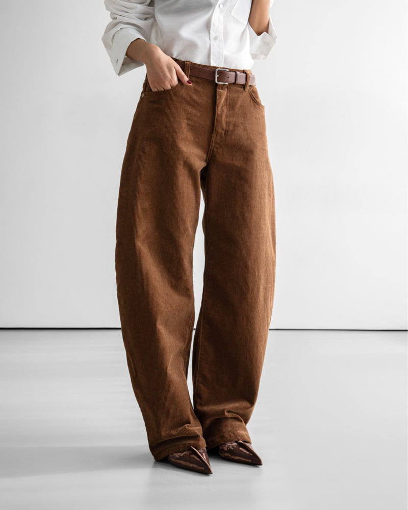 Paper Moon - Korean Women Fashion - #shopsmall - Classic Corduroy Volume Pants - 4