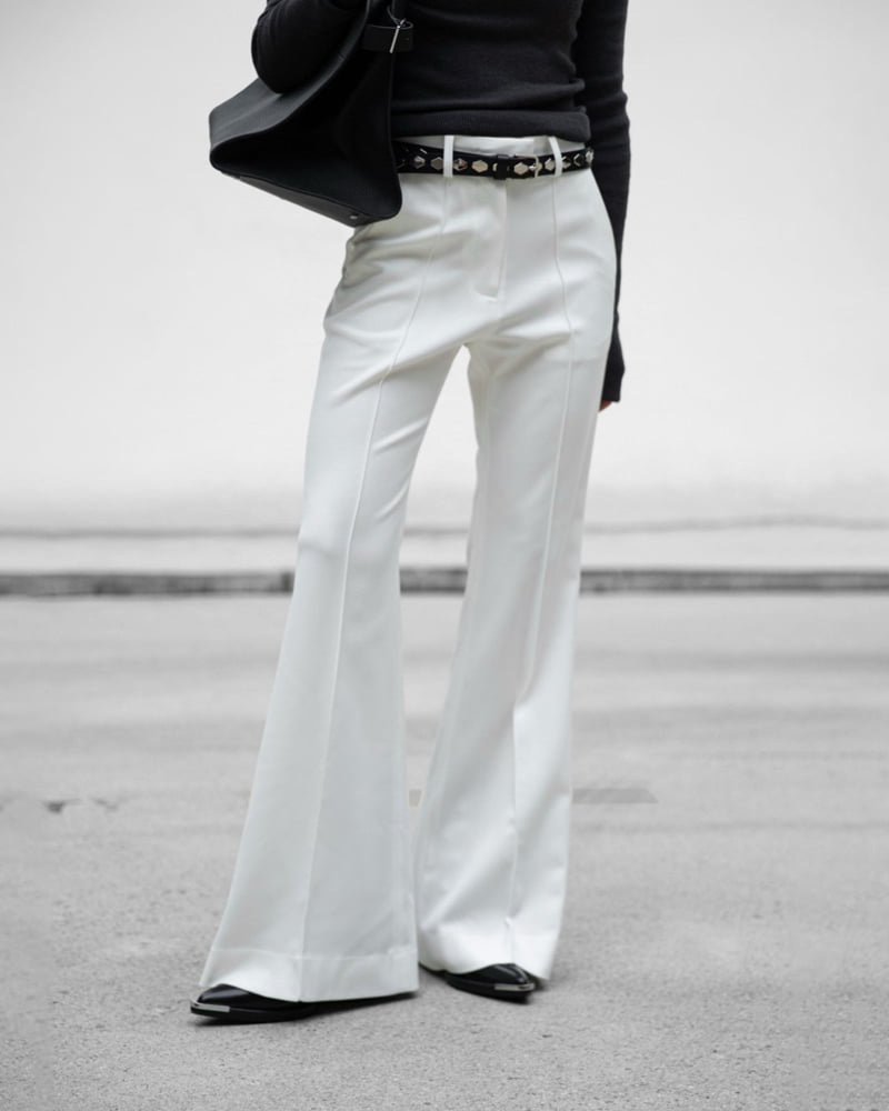 Paper Moon - Korean Women Fashion - #thelittlethings - Front Crease Pintuck Flared Pants - 8