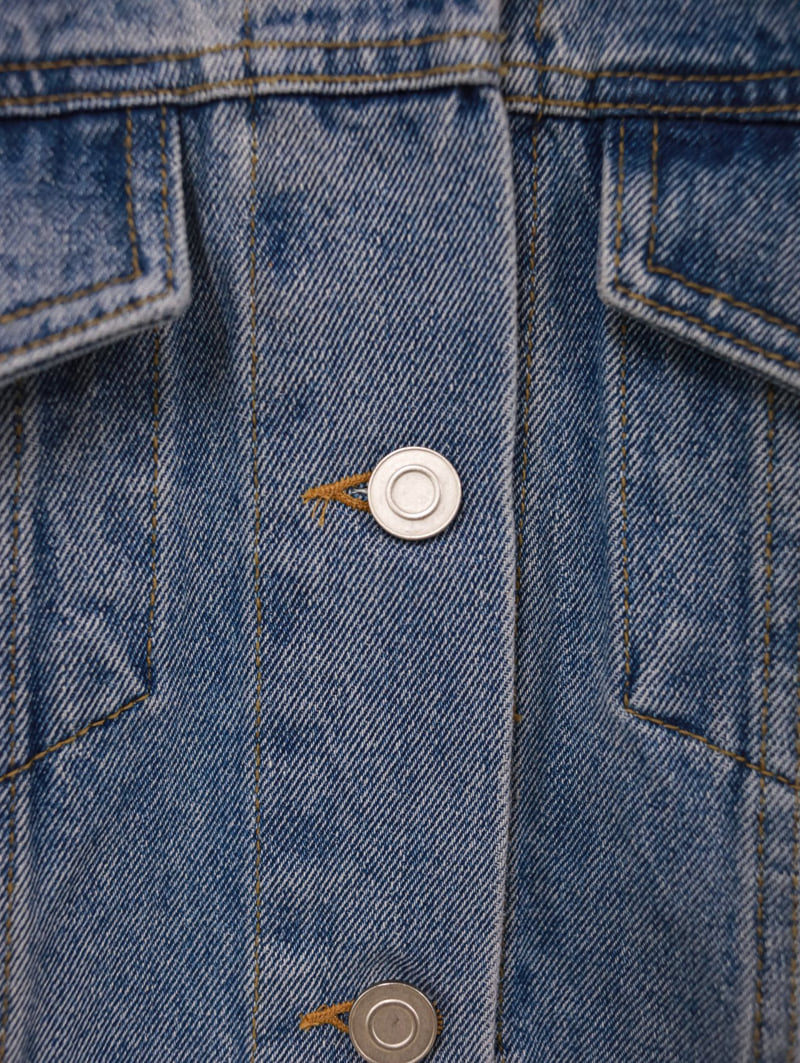 Paper Moon - Korean Women Fashion - #thelittlethings - Maxi Padded Shoulder Oversized Denim Jacket - 8