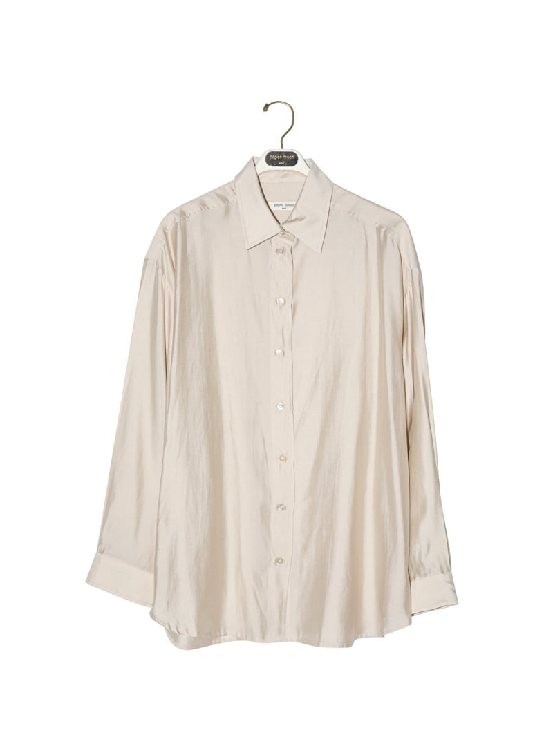 Paper Moon - Korean Women Fashion - #thelittlethings - Sheer Silky Classic Button Down Shirt - 3