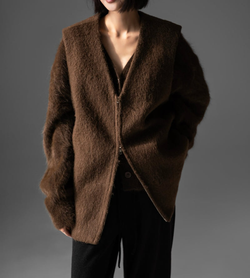 Paper Moon - Korean Women Fashion - #thelittlethings - Alpaca Wool Zip-up Vest - 7