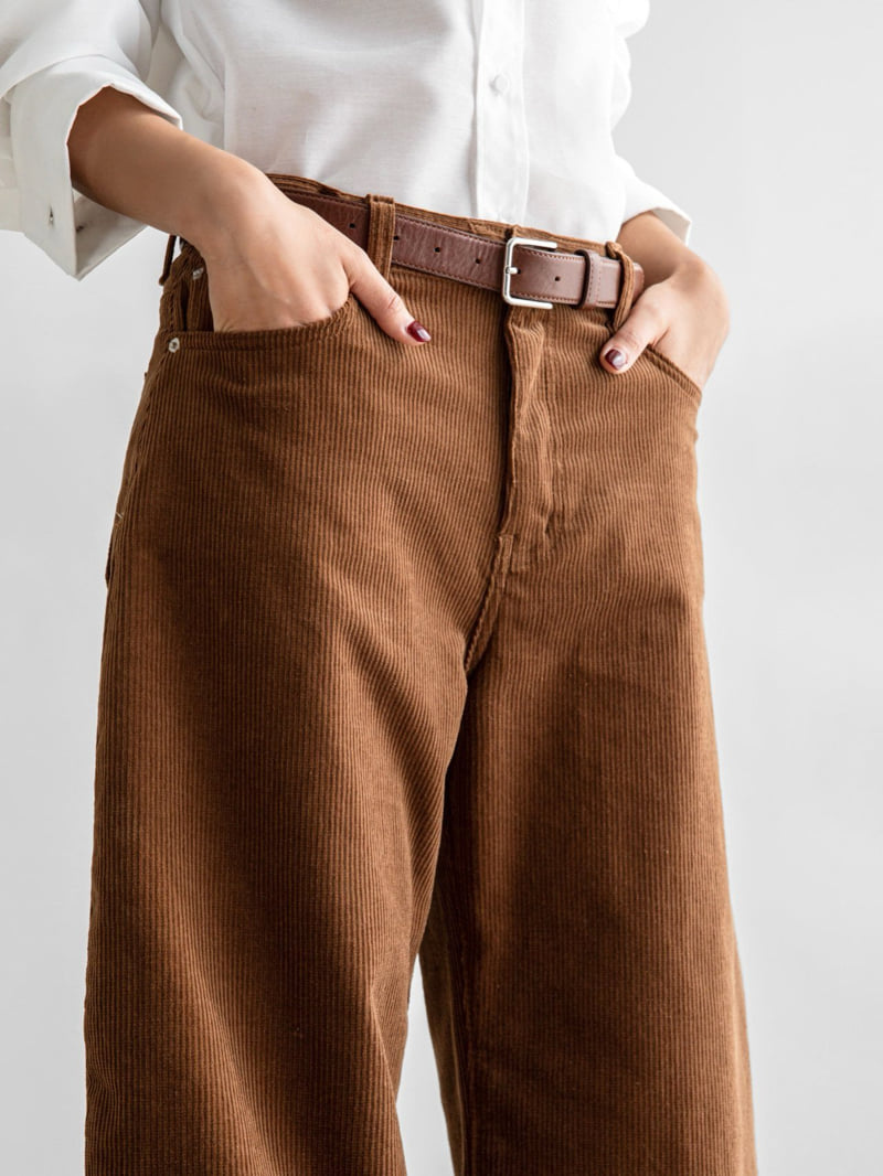 Paper Moon - Korean Women Fashion - #thelittlethings - Classic Corduroy Volume Pants - 5