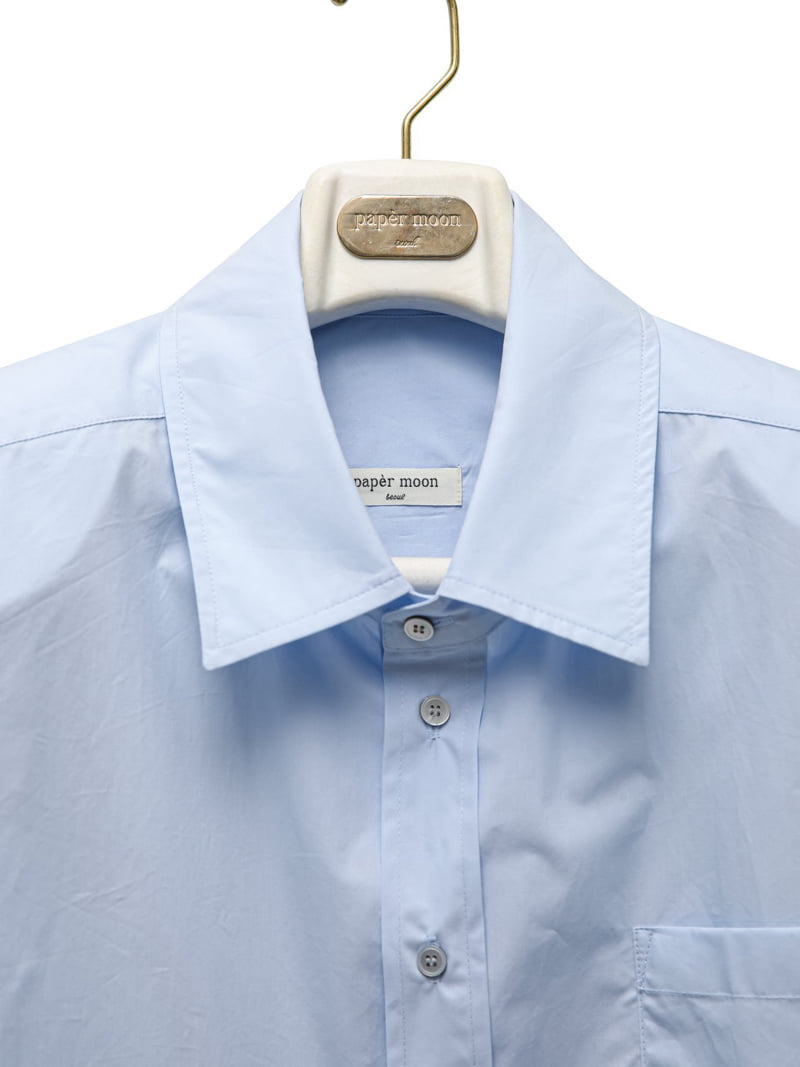 Paper Moon - Korean Women Fashion - #vintageinspired - Maxi Padded Shoulder Cotton Shirt - 7