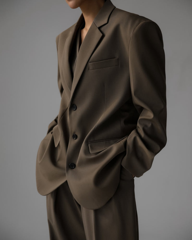 Paper Moon - Korean Women Fashion - #vintageinspired - Oversized Three Button Single Blazer - 3