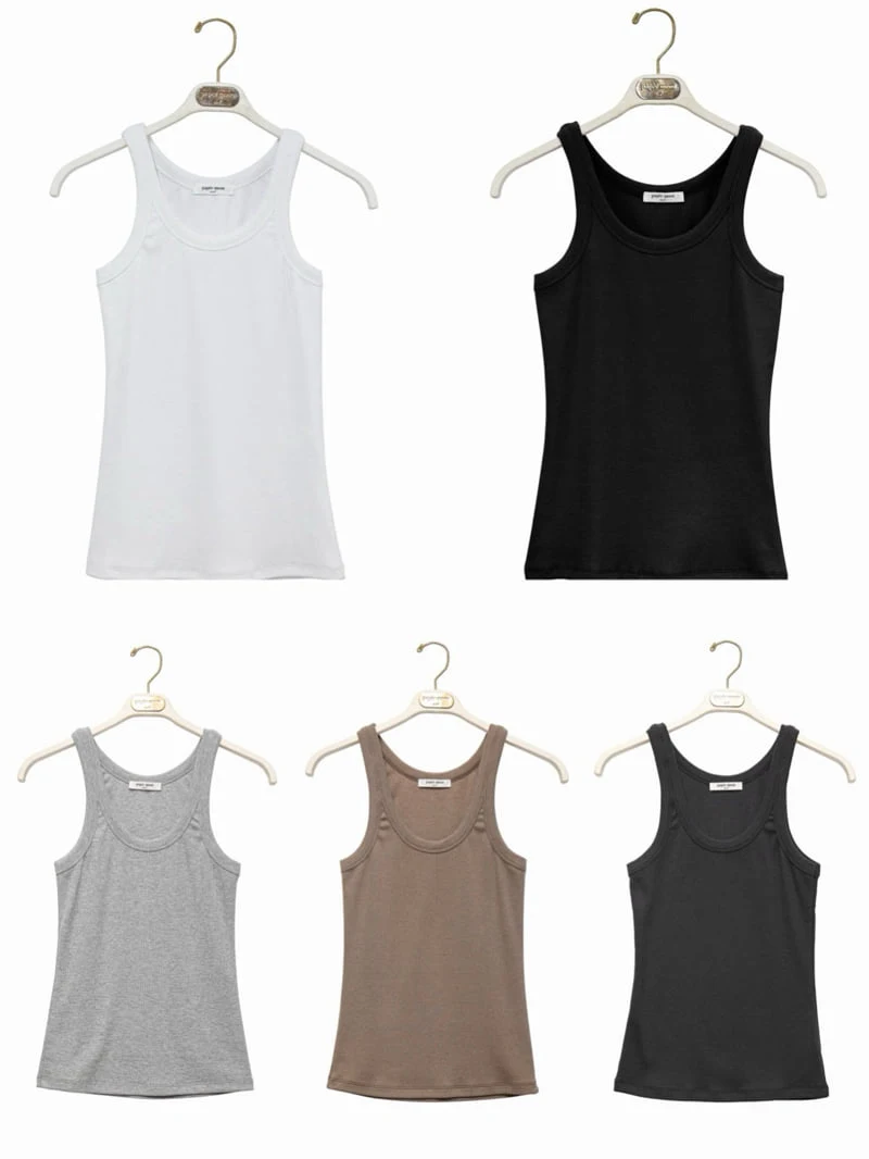 Paper Moon - Korean Women Fashion - #vintagekidsstyle - Sleeveless Rib Jersey Tank Top - 12