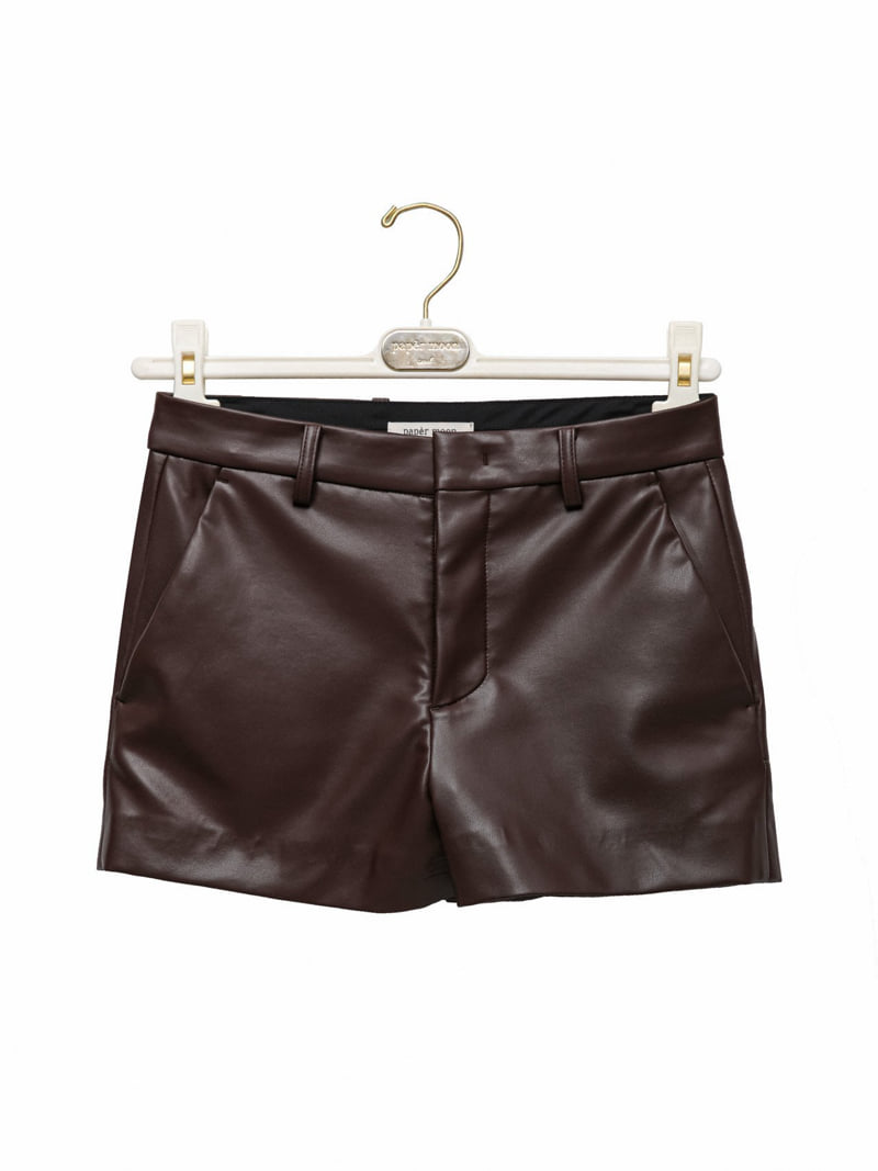 Paper Moon - Korean Women Fashion - #vintagekidsstyle - Classic Leather Short Pants - 3
