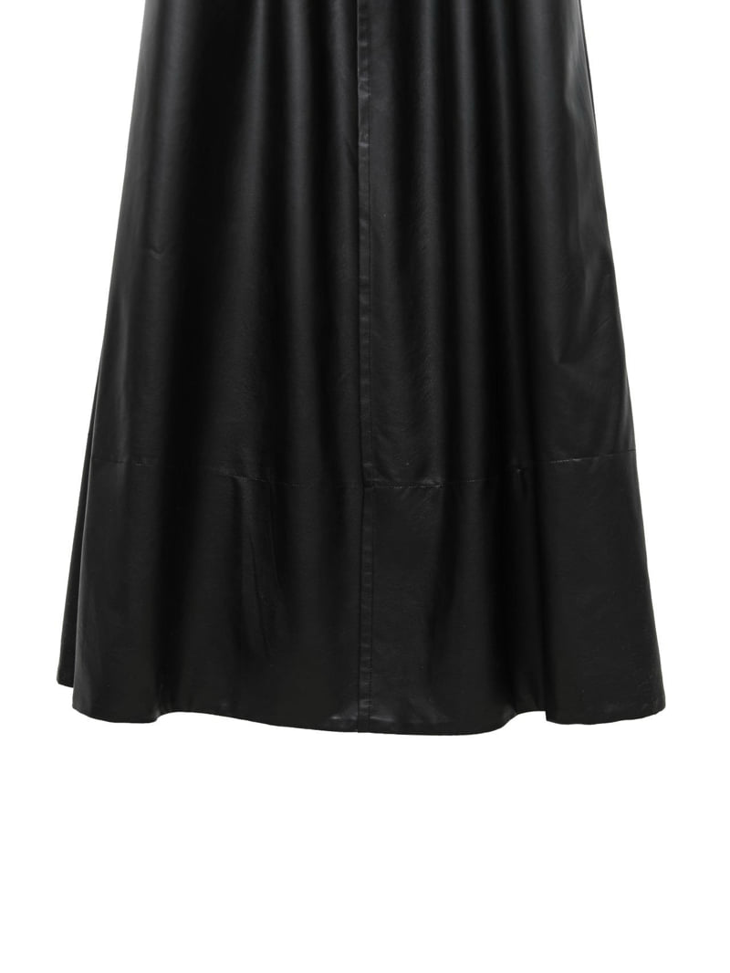 Paper Moon - Korean Women Fashion - #vintagekidsstyle - Vegan Leather Strap Shirred Maxi Dress - 10