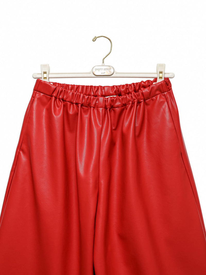 Paper Moon - Korean Women Fashion - #vintagekidsstyle - Vegan Leather Volume Jogger Trousers - 6