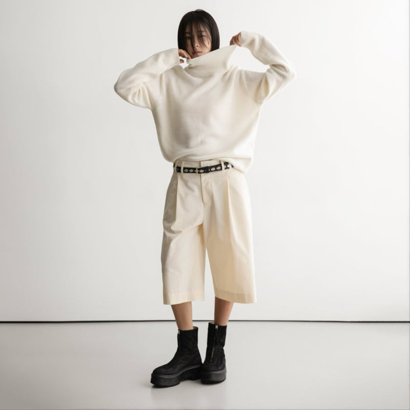 Paper Moon - Korean Women Fashion - #vintagekidsstyle - Classic Cashmere Blending Wool High Neck Knit Top - 12