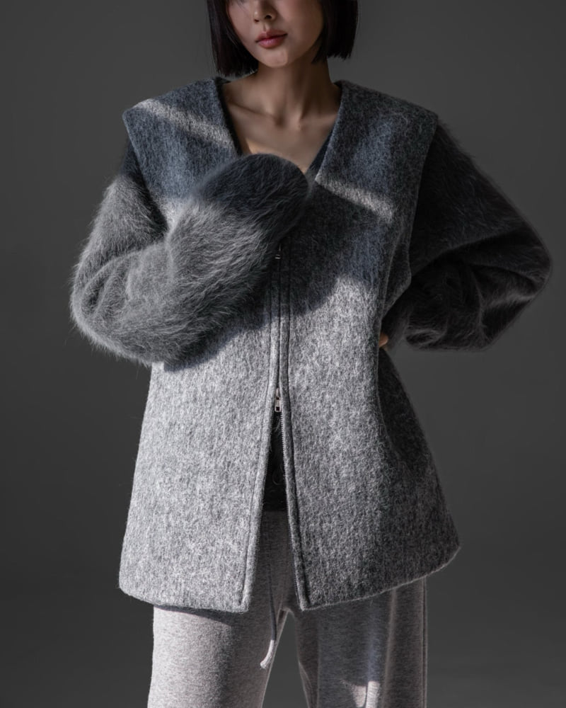 Paper Moon - Korean Women Fashion - #vintagekidsstyle - Alpaca Wool Zip-up Vest