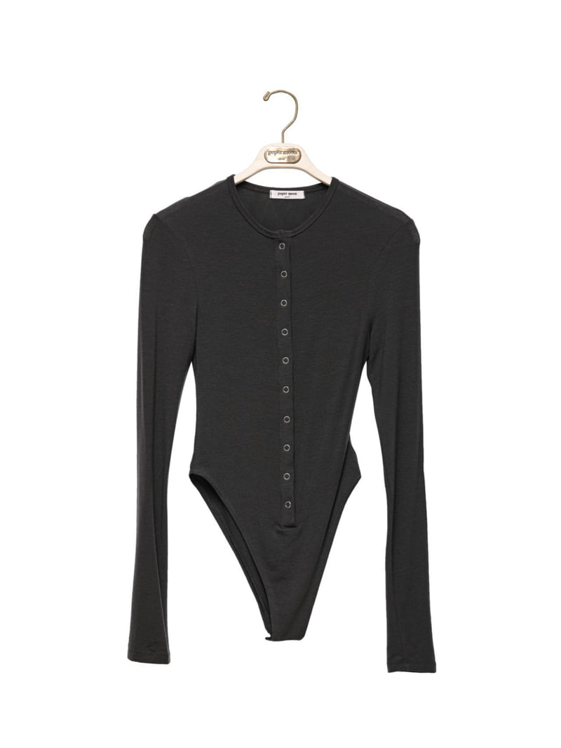 Paper Moon - Korean Women Fashion - #womensfashion - Ring Snap Button Detail Bodysuit - 10