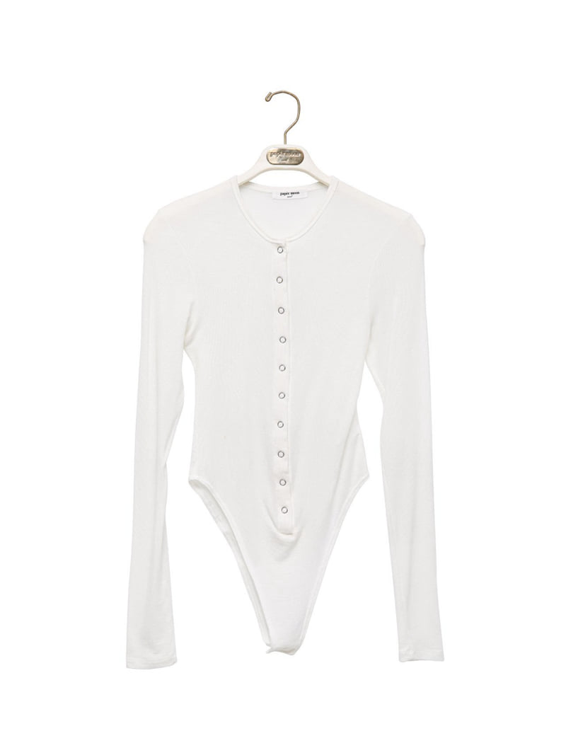 Paper Moon - Korean Women Fashion - #womensfashion - Ring Snap Button Detail Bodysuit - 8