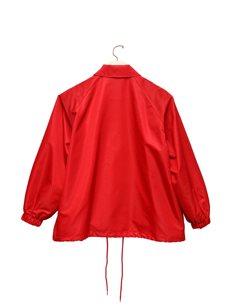 Paper Moon - Korean Women Fashion - #momslook - Oversized Padded Shoulder Snap Button Jacket - 4