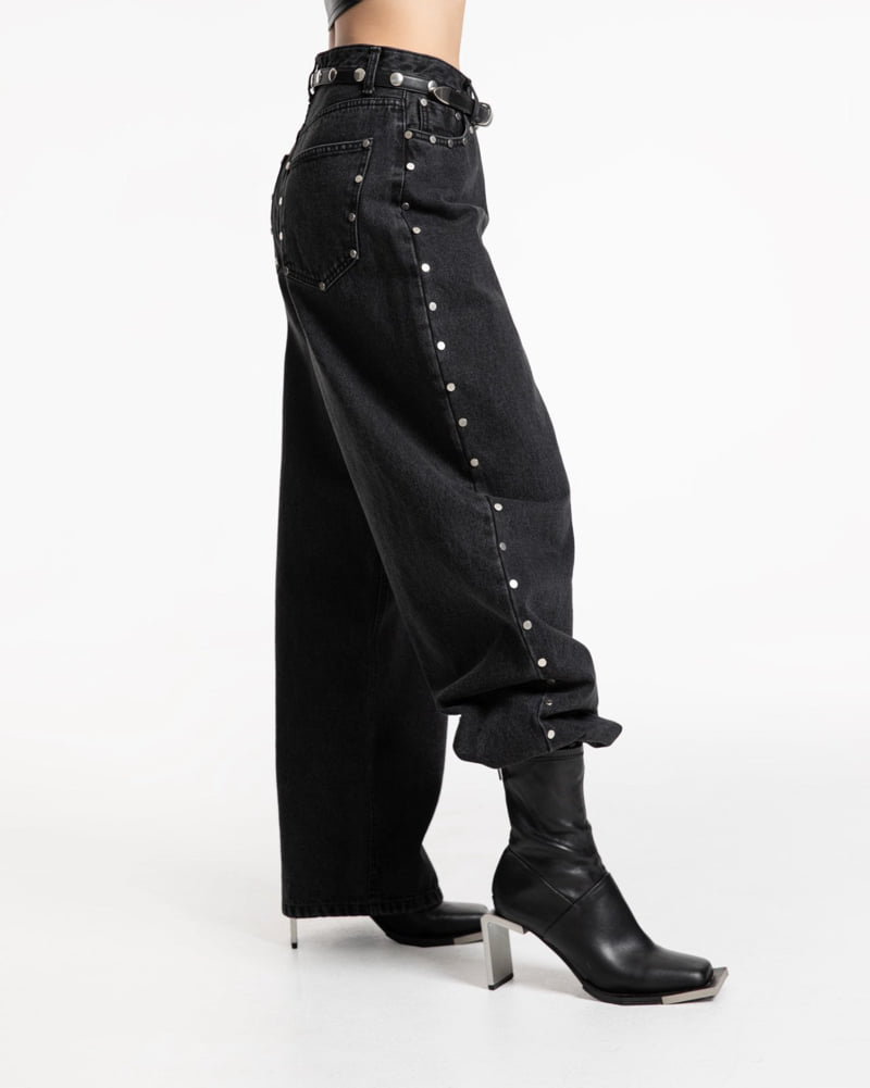 Paper Moon - Korean Women Fashion - #womensfashion - Stud Point Wester Belt