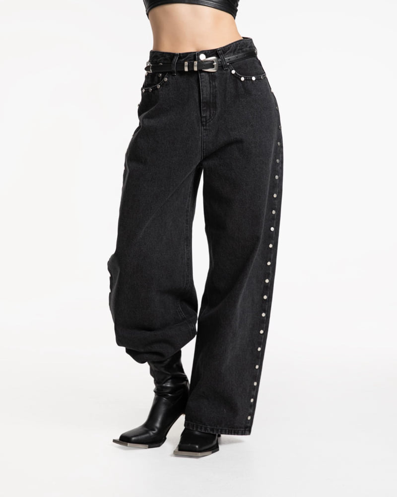 Paper Moon - Korean Women Fashion - #womensfashion - Stud Point Wester Belt - 3