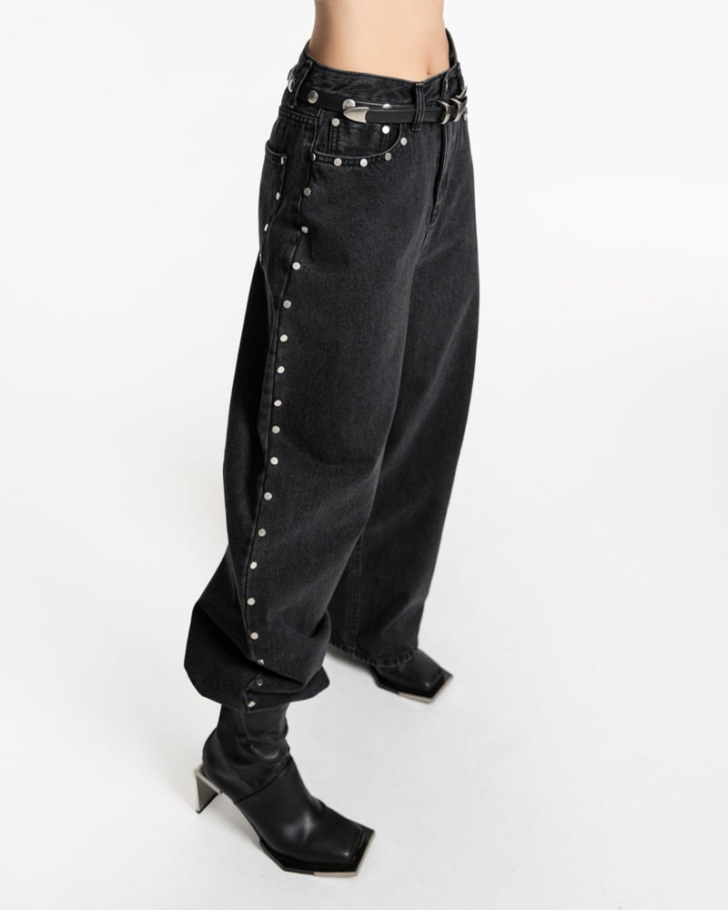 Paper Moon - Korean Women Fashion - #womensfashion - Stud Point Wester Belt - 5