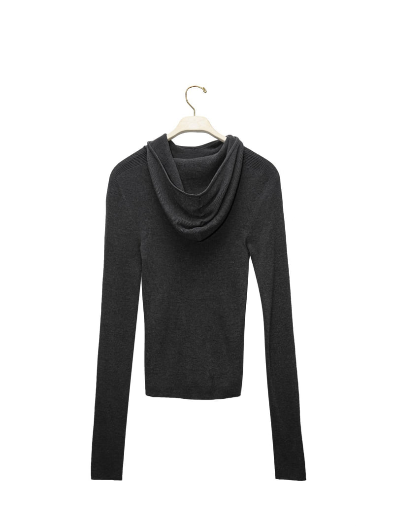Paper Moon - Korean Women Fashion - #womensfashion - Wholegarment Hooded Knit Top - 3
