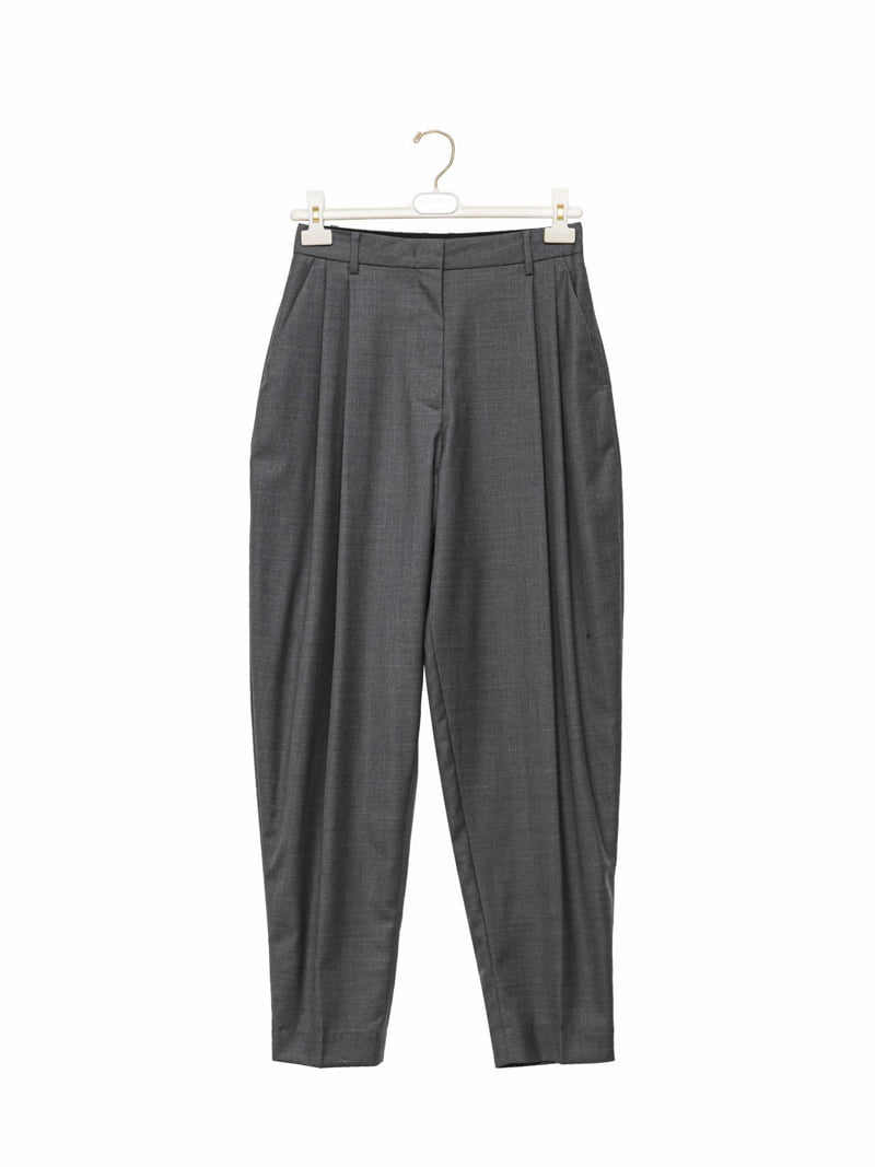 Paper Moon - Korean Women Fashion - #womensfashion - Double Pintuck Wool Baggy Slacks - 2